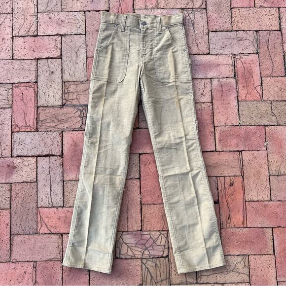 Vintage 80s Levi’s 721 Student 27x32 Tan Corduroy Carpenter Pants Deadstock NWT - Picture 4 of 8